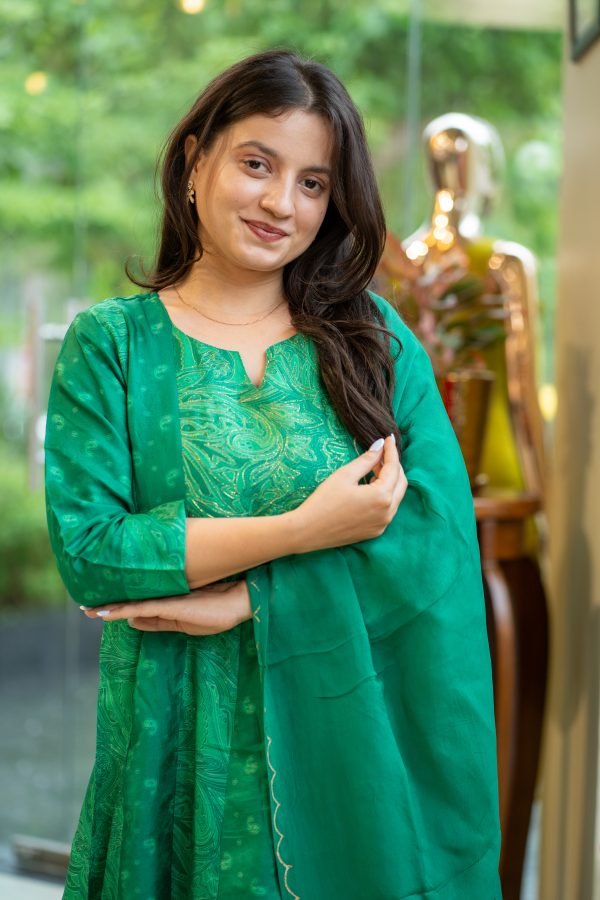 Kala Creation Beautiful Neckyock Aariwork Printed Kurta Pant And Dupatta Set - Image 6
