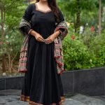 Kala Creation Beautiful Plain Long Kurti Pant And Dupatta Set