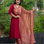 Kala Creation Beautiful Patchwork And Sequins Work Kurti Pant And Dupatta Set