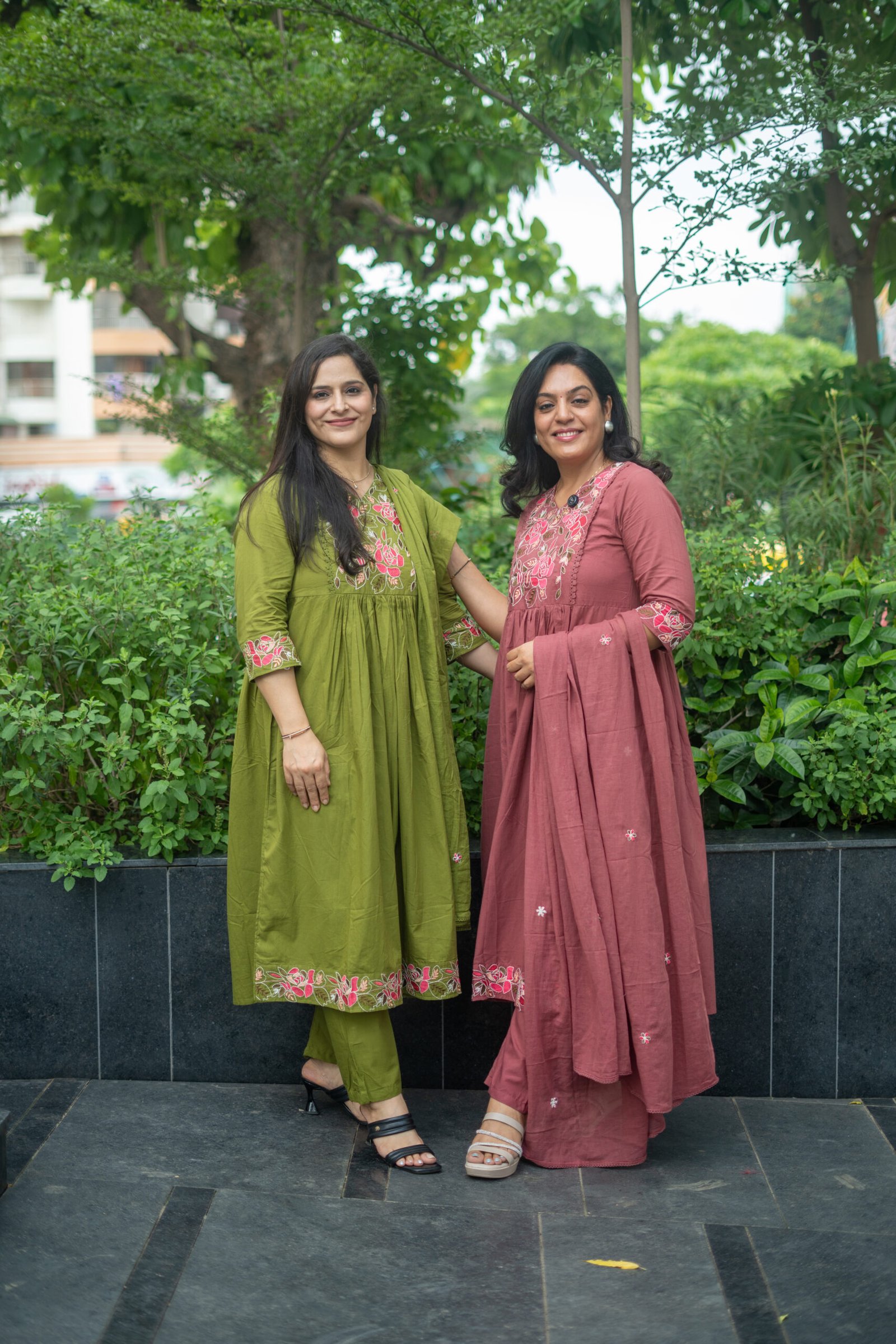 Kala Creation Beautiful Neckyock And Flared Embroidered Work Kurta Pant And Dupatta Set