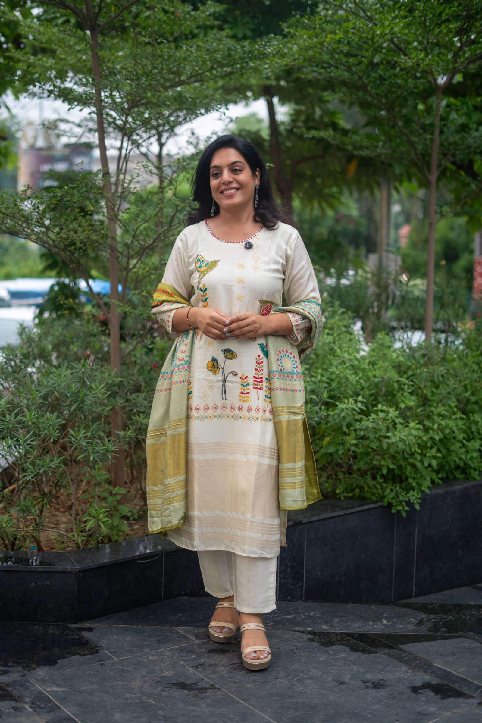 Kala Creation Beautiful Kurti Pant And Printed Dupatta Set