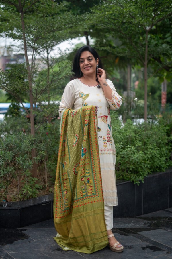 Kala Creation Beautiful Kurti Pant And Printed Dupatta Set - Image 4
