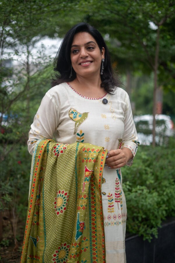Kala Creation Beautiful Kurti Pant And Printed Dupatta Set - Image 3