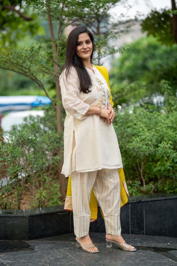 Kala Creation Beautiful Work Kurta And inner Pant And Dupatta Set - Image 3