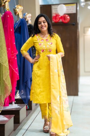 Kala Creation Beautiful Neckyock Embroidered Work Kurta Pant And Dupatta Set