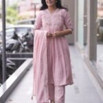 Kala Creation Beautiful Neckyoke Work Kurta Pant And Dupatta Set