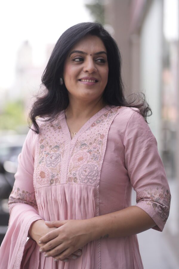 Kala Creation Beautiful Neckyoke Work Kurta Pant And Dupatta Set - Image 4