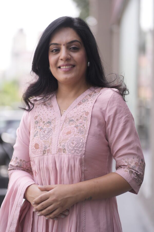 Kala Creation Beautiful Neckyoke Work Kurta Pant And Dupatta Set - Image 3