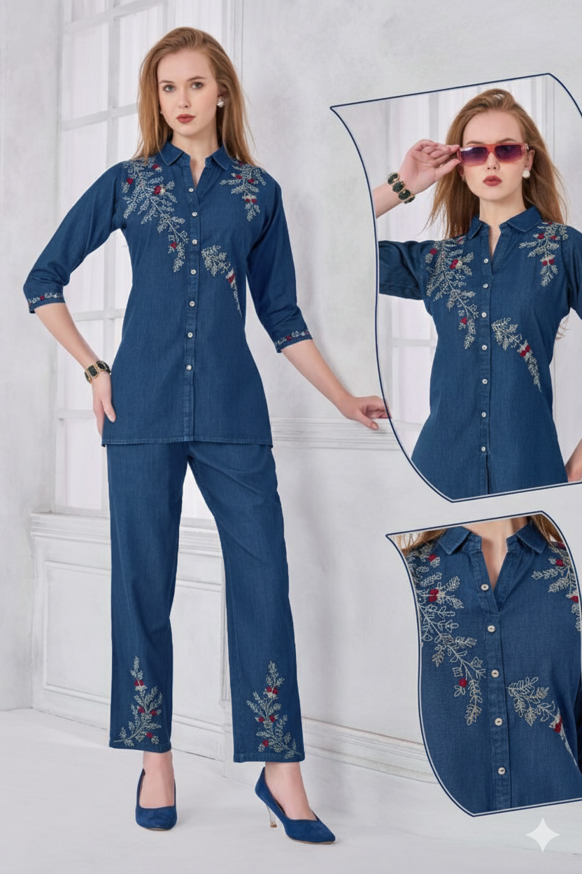 Kala Creation Beautiful Denim Co-Ord Set