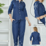 Kala Creation Women's Blue Denim Co-Ord Set