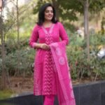 Kala Creation Beautiful Pink 3 Piece Kurta Pant And Dupatta Set