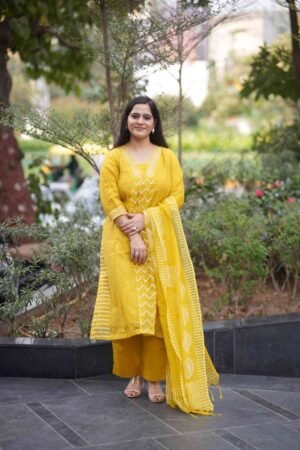 Kala Creation Beautiful 3 Piece Kurta Pant And Dupatta Set