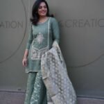 Kala Creation Green Silk Straight-Cut Salwar Suit Set