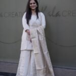 Kala Creation Cream Silk Straight-Cut Salwar Suit Set