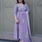 Kala Creation Beautiful Flared Kurta Pant And Dupatta Set