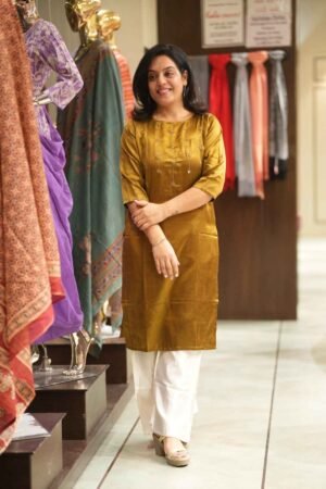 Kala Creation Beautiful Work Plain Kurti