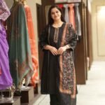 Kala Creation Beautiful Black Plain 3 Piece Suit Set