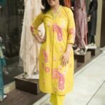 Kala Creation Beautiful V-Neck Printed Kurta Pant Set