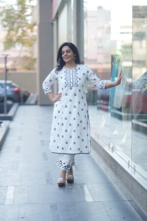 Kala Creation Beautiful Embroidered Work Kurta Pant Set