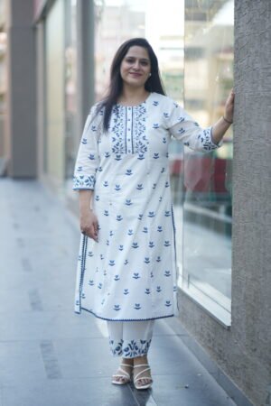 Kala Creation Beautiful Embroidered Work Kurta Pant Set