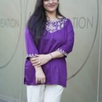 Kala Creation Beautiful Neckline Embroidered Work Plain Short Kurti