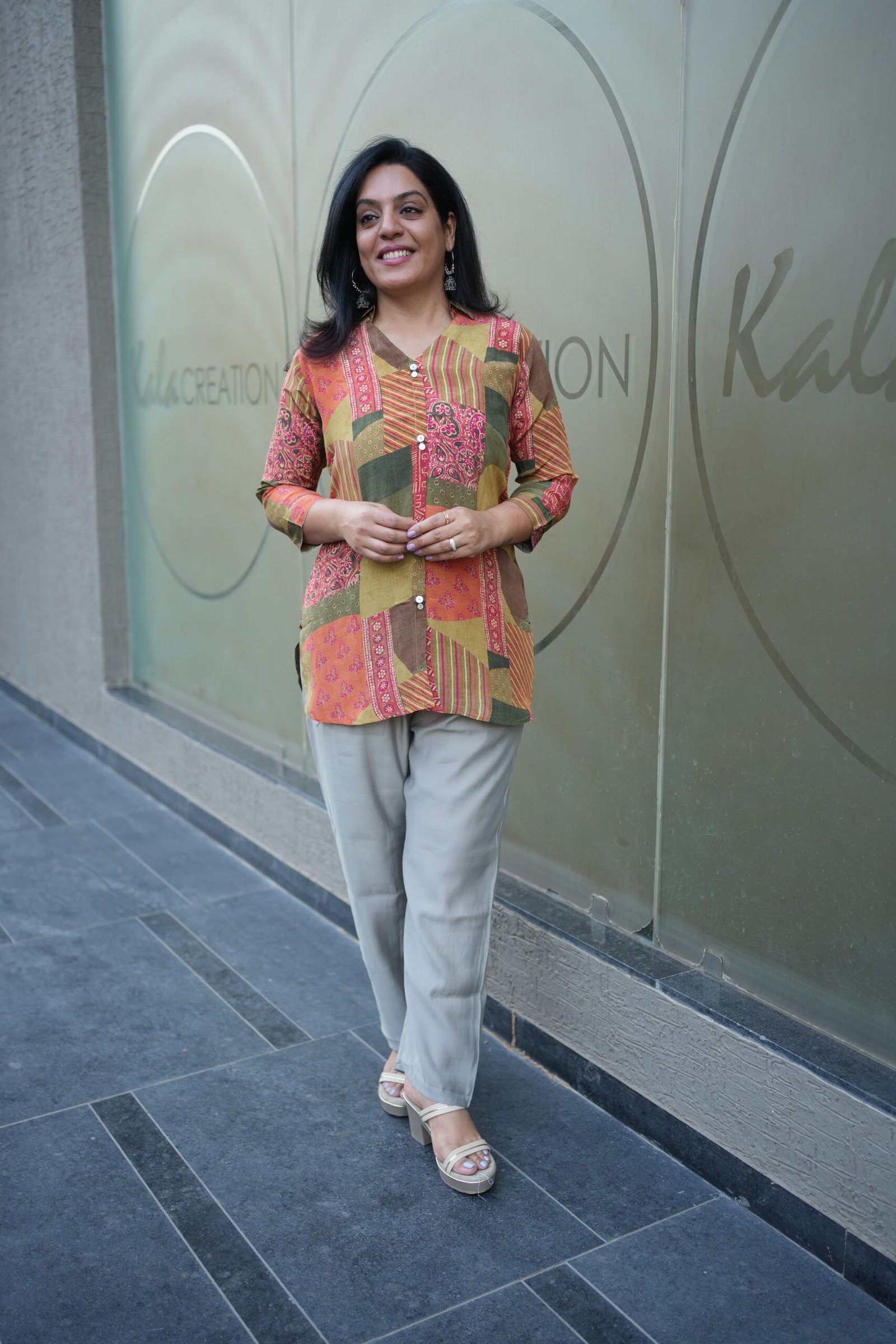 Kala Creation Beautiful Printed Muslin Short Kurti