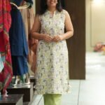 Kala Creation Printed Kurta Paired With Light Green Trousers