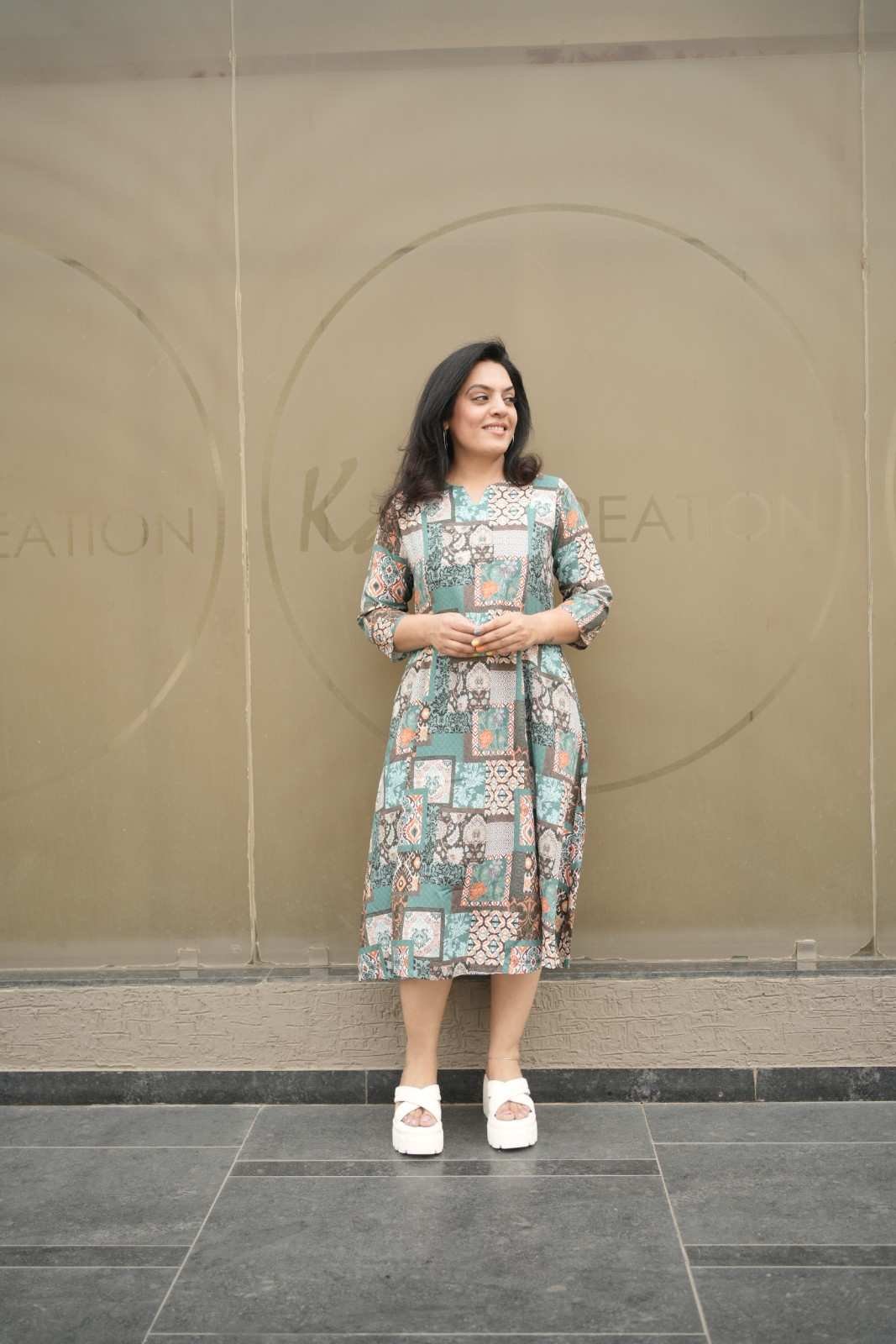 Kala Creation Beautiful A-Line Midi Dress