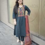 Kala Creation Cotton Mirror Kurta Pant And Dupatta Set