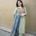 Kala Creation Cotton Mirror Kurta Pant And Dupatta Set