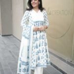 Kala Creation A-line Cotton Kurta Paired With Pants And A Matching Dupatta
