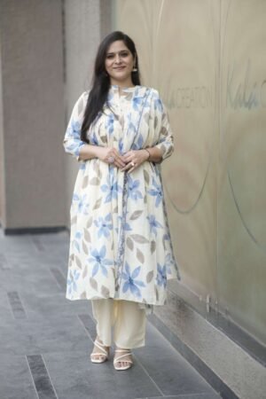 Kala Creation Cotton Designer Aline kurti With Dupatta And Pant