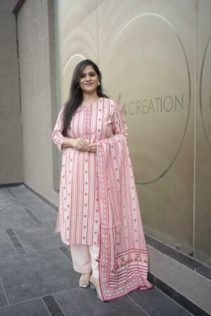 Kala Creation Beautiful Kurta Pant And Dupatta Set