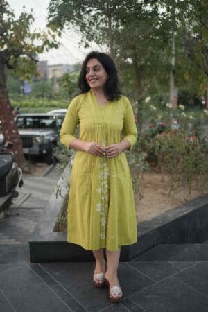 Kala Creation Beautiful Embroidered Midi Dress