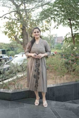 Kala Creation Beautiful Embroidered Midi Dress