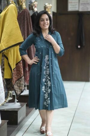 Kala Creation Beautiful Embroidered Midi Dress