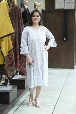 Kala Creation Beautiful Striped Work Midi Dress