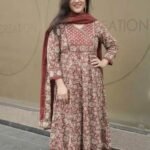 Kala Creation Beautiful Angrakha Flared Kurta Pant And Dupatta Set
