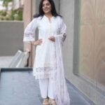Kala Creation Beautiful White Chikankari Kurta Pant And Dupatta Set