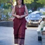 Kala Creation Beautiful Sleeveless Mirror Work Kurta With Matching Pant Set