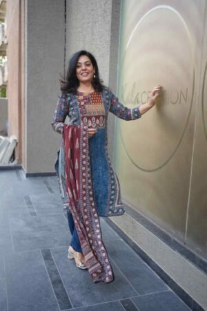 Kala Creation Beautiful Printed Kurta Pant And Dupatta Set