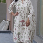 Kala Creation Printed Cotton Kurta With Pant & Dupatta Set