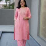 Kala Creation Beautiful Neckline Work Kurta And Pant Set