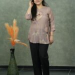 Kala Creation Floral elegance Trendy Muslin Silk Short Kurti Casual & Office Wear