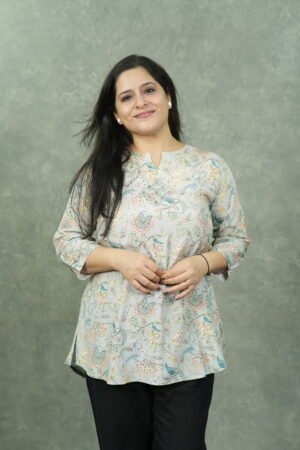 Kala Creation Mirror Work Short Kurti - Elegant Ethnic Top For Women's