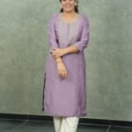 Kala Creation Embroidered Straight Silk Kurti With Floral Buti Work