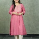 Kala Creation Embroidered Straight Silk Kurti With Floral Buti Work