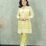 Kala Creation Women's Premium Chikankari Embroidered Cotton Co-Ord Set With Lace Detail