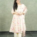 Kala Creation Floral Printed Anarkali Kurta Set With Pant And Dupatta Set