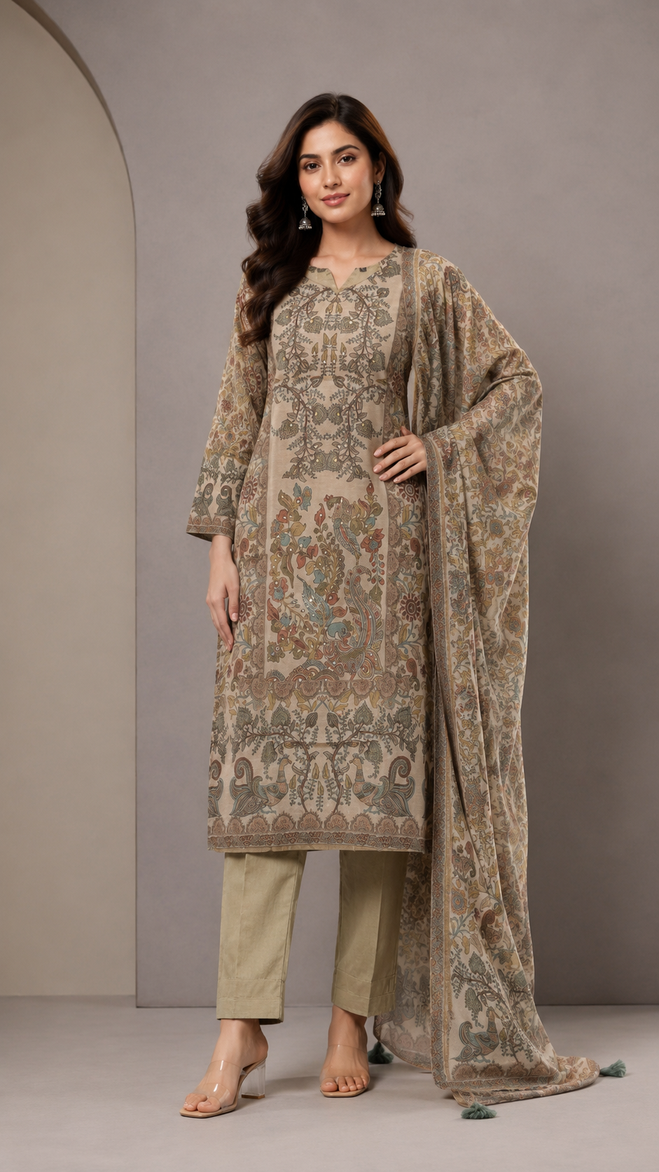 Kala Creation Fancy Beautiful Kurta Pant And Dupatta Set